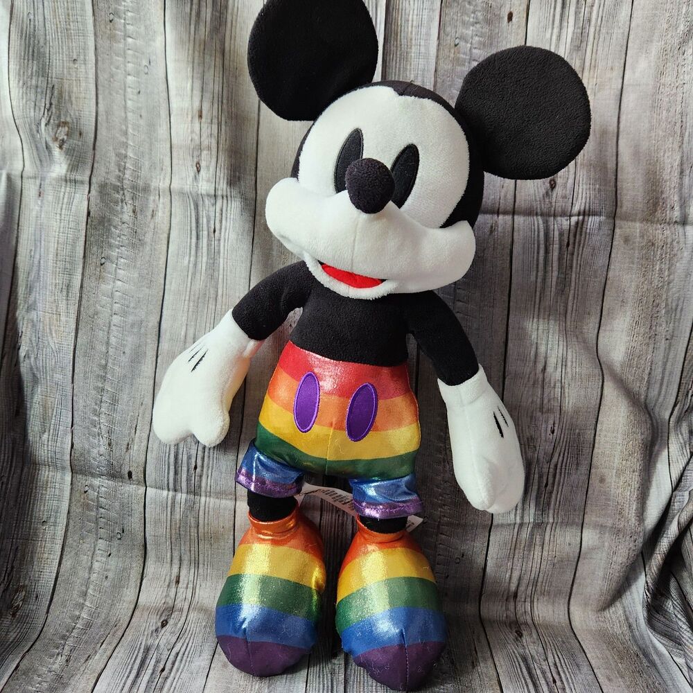 Disney Parks Store Rainbow Collection 16" Mickey Mouse Plush 2020